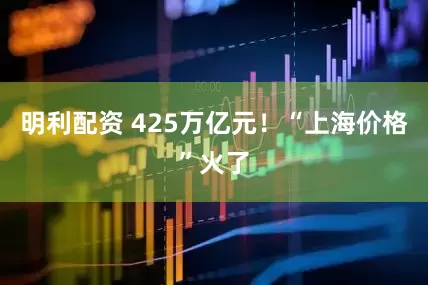明利配资 425万亿元！“上海价格”火了